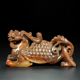 An ancient jade dragon turtle