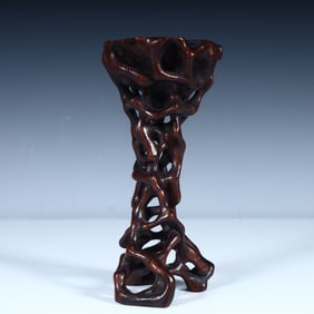 A piece of Qing Dynasty boutique agarwood bionic tree root base