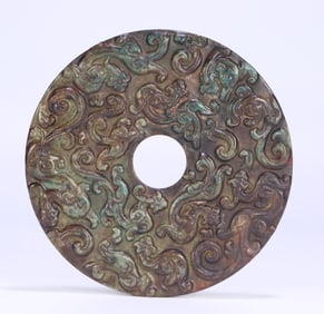 An ancient jade dragon pattern