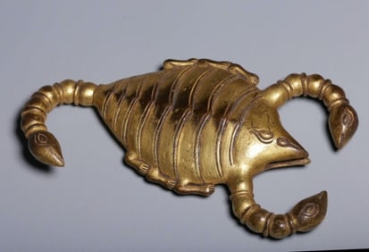 A copper-gilt scorpion ornament of the Qing Dynasty