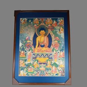 A portrait of a fine thangka of the Qing Dynasty