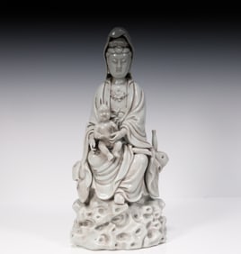 A piece of Dehua kiln sent Guanyin