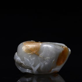 A piece of Hetian jade lotus leaf washing