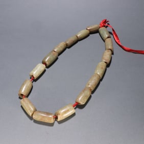 A string of Liangzhu cultural pipe beads