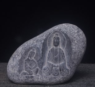 A bluestone Buddha niche ornament
