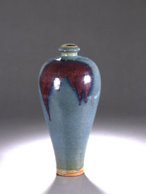A Song Dynasty Jun porcelain plum bottle
