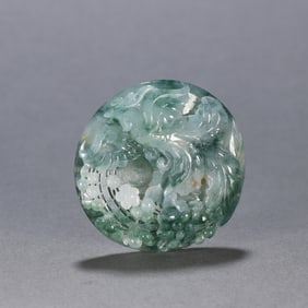 A jade phoenix pendant