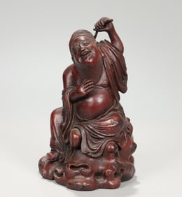 A Qing Dynasty bamboo carving idle ornament