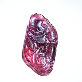A Qing Dynasty tourmaline carving
