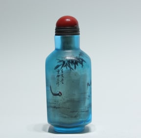 A Qing Dynasty inner painting snuff bottle