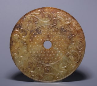 An ancient jade dragon pattern jade