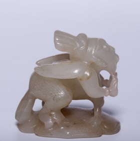 A piece of Hetian jade seed material Garuda before the Ming Dynasty