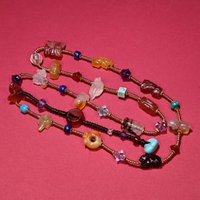 A Han Dynasty agate treasure necklace