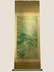 A picture of Wu Guanzhong's hanging scroll water town