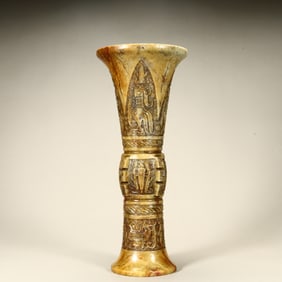 A Qing Dynasty boutique Shoushan stone flower cup