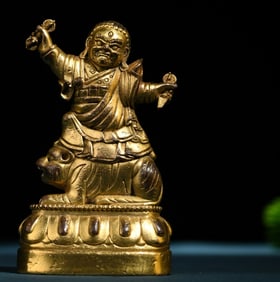 One piece of Copper Gilded Silence and Wrath Lotus Master (Wrath Phase Dorje Zoro)