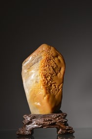 A Tian Huangshi gold bag silver fragrance mountain Jiushanzi ornament