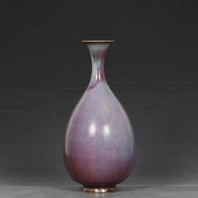 A piece of Song Jun kiln rose purple glaze jade pot spring