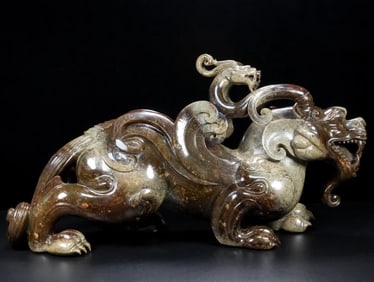 A Han Dynasty jade beast
