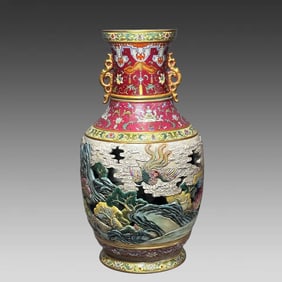 A Han Dynasty bronze gold chain bottle