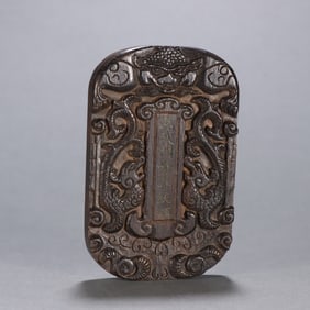 A Qing Dynasty agarwood Xuanwumen infantry commander token