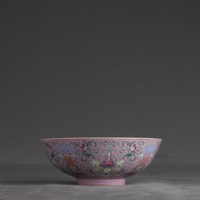 A Qing Dynasty Jiaqing pastel passionflower souxi bowl