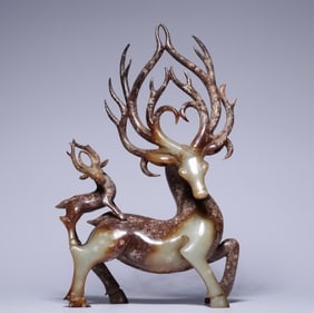 An ancient jade belt carved high-ranking official Houlu ornament