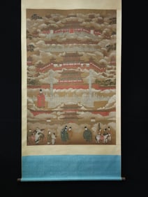 A picture of Yan Liben's character pavilion in the Tang Dynasty