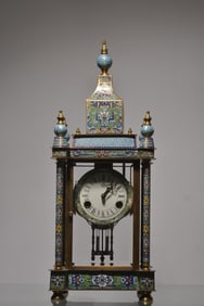 A copper tire cloisonné enamel pavilion Siming Dynasty bell