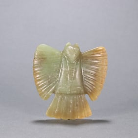 A piece of Hongshan culture river grinding jade owl
