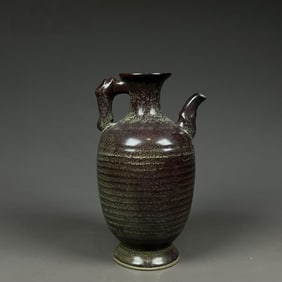 A Song Jun kiln eggplant skin purple glaze pot
