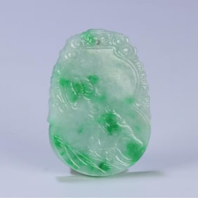 A Qing Dynasty jade Fushou brand