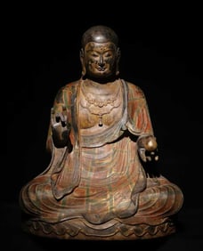 A piece of Song Dynasty bluestone painted Ksitigarbha Bodhisattva