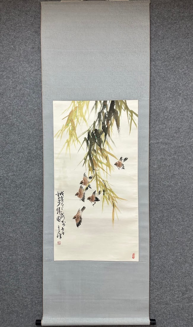 A picture of Sun Qifeng's five sparrows (1 of 9)