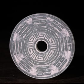 A jade jade jade pattern of the eight hexagrams of the Qing Dynasty