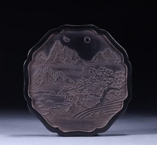 A piece of oil smoke ink emblem