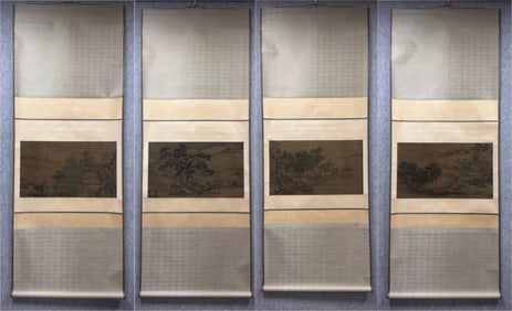 A four-screen work by Qiu Ying
