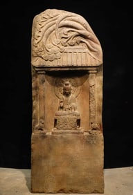 A bluestone statue stele of the Northern Wei Dynasty