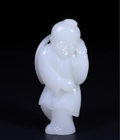 A Qing Dynasty Hetian jade boy