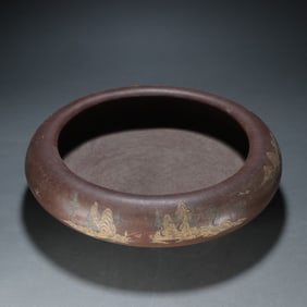 A purple sand landscape water bowl