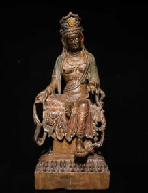 A piece of Song Dynasty bluestone painted Guanyin