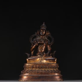 A bronze gilt Tara statue of the Qing Dynasty