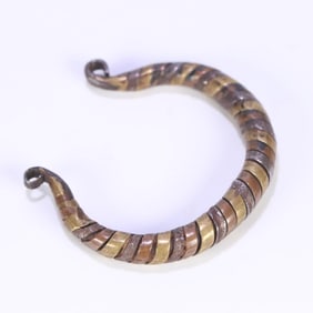 A Qing Dynasty Tibetan iron-wrapped copper bracelet