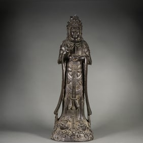 A bronze statue of Guanyin