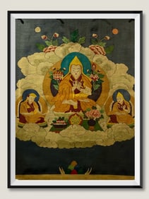 A piece of thangka silk