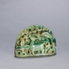 A jade Fulu longevity ornament
