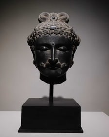 A Gandhara rock carved head
