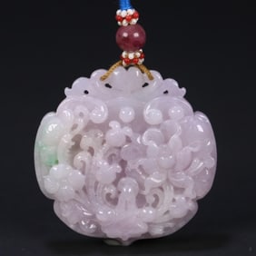 A piece of ice species violet jade butterfly flower card