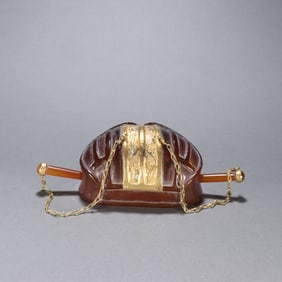 A Liao gold agate enveloped gold bundle hair crown