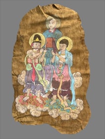 A handmade sheepskin painting Buddhist system in the Liao and Jin dynasties